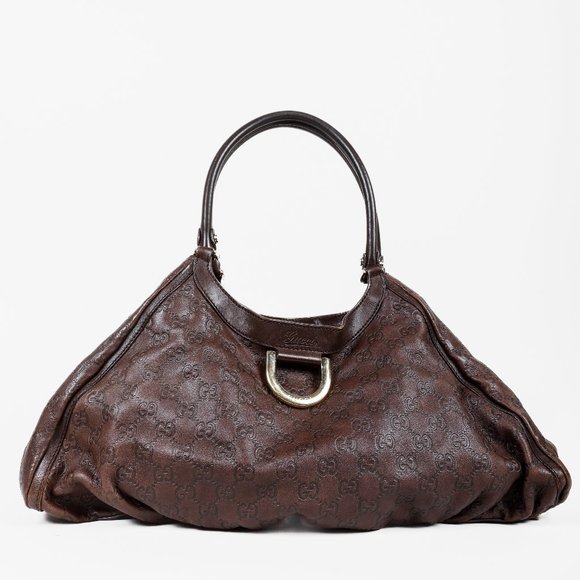Gucci Guccissima Brown D-Ring Hobo - Picture 1 of 11